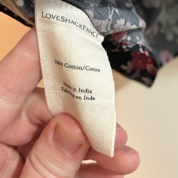 LoveShackFancy Jules top Floral Button Up Blouse size small multi - Picture 7 of 8